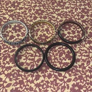 ♥️💛💚 Set of Five H&M Bangles ❤️💛💚